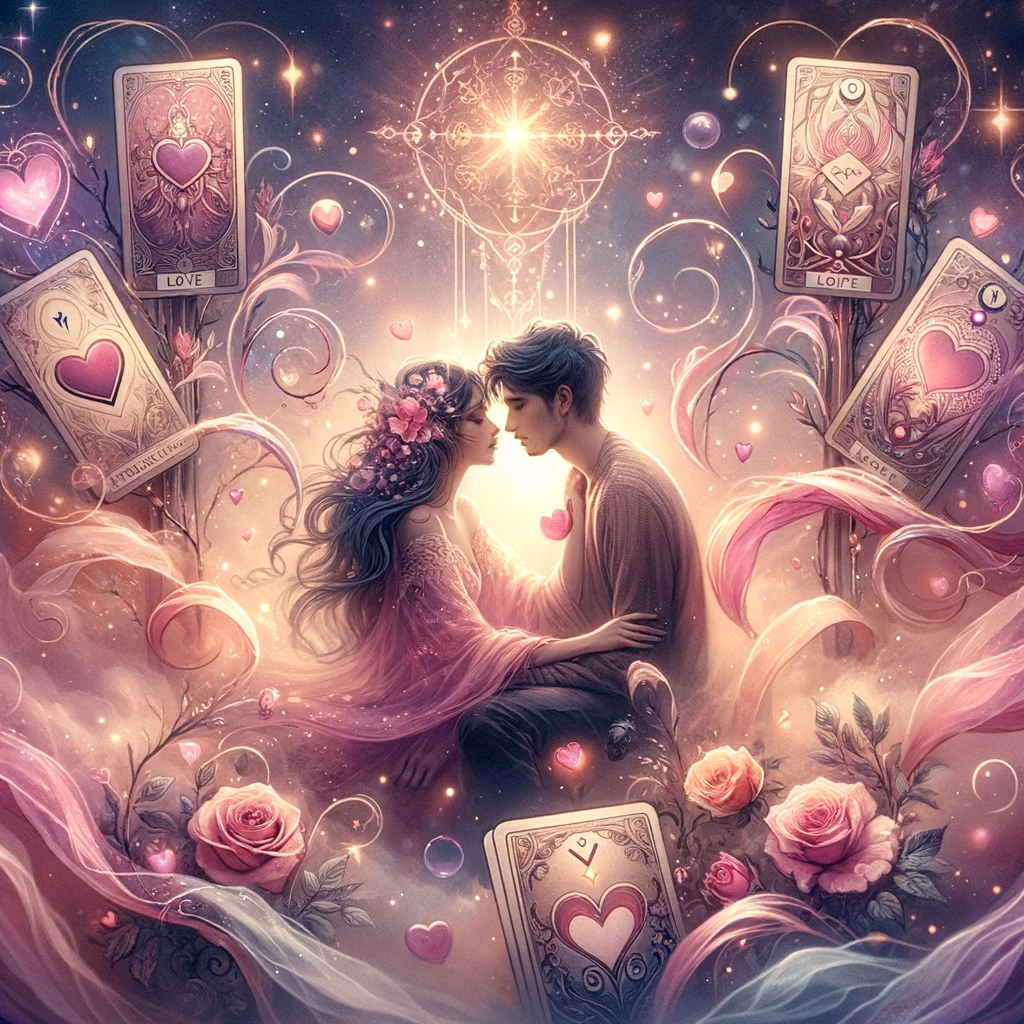 Una pareja enamorada mirándose a los ojos en un entorno amoroso.